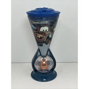 Disney Store Cars Tow Mater Finn McMissle Kids' Snow Globe Dome Cup Tumbler Rare